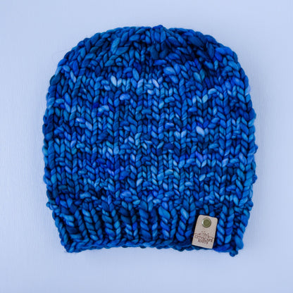 Heavyweight Merino Wool Beanie-Azules