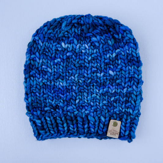 Heavyweight Merino Wool Beanie-Azules