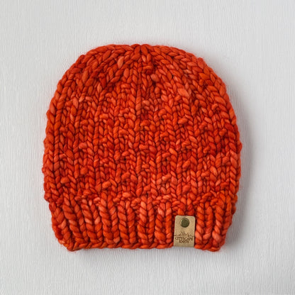 Heavy Merino Wool Beanie-Carrot (Wholesale)