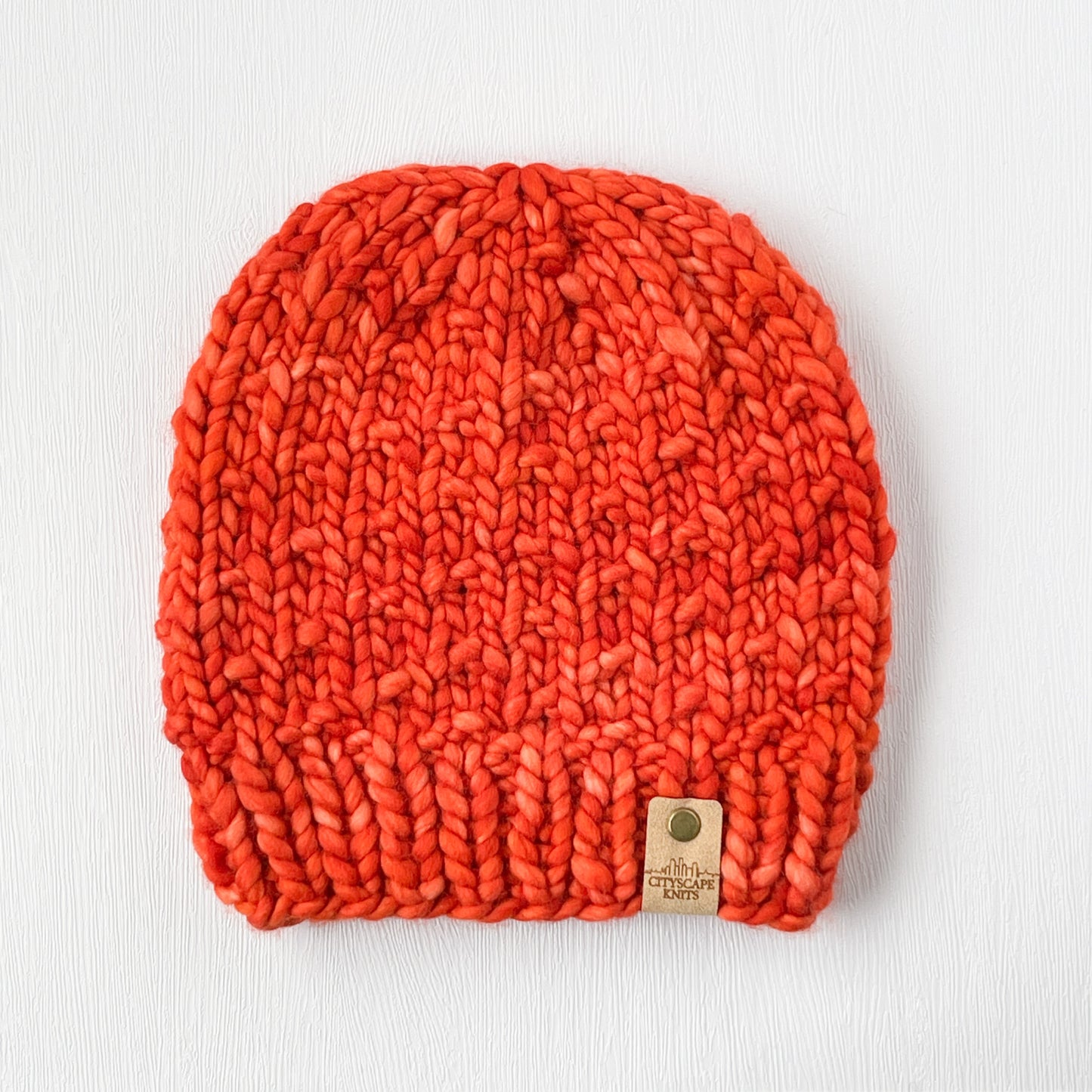 Heavyweight Merino Wool Beanie-Carrot