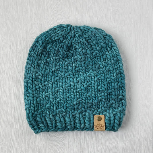 Heavy Merino Wool Beanie-Reflecting Pool (Wholesale)