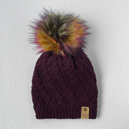 Merino Wool JR Beanie-Black Cherry (Wholesale)