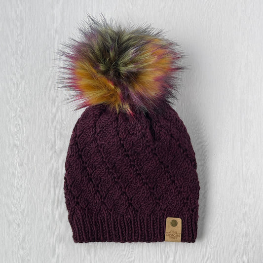 Merino Wool JR Beanie-Black Cherry (Wholesale)