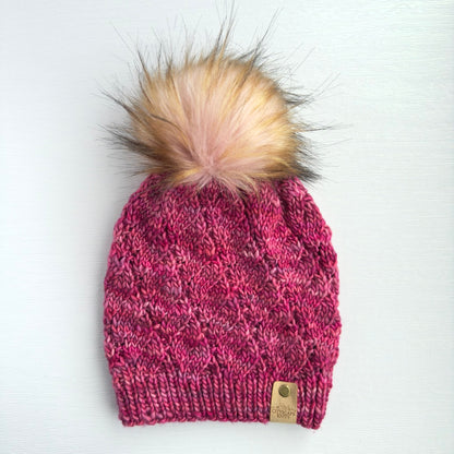 Merino Wool Joy Ride Beanie-English Rose