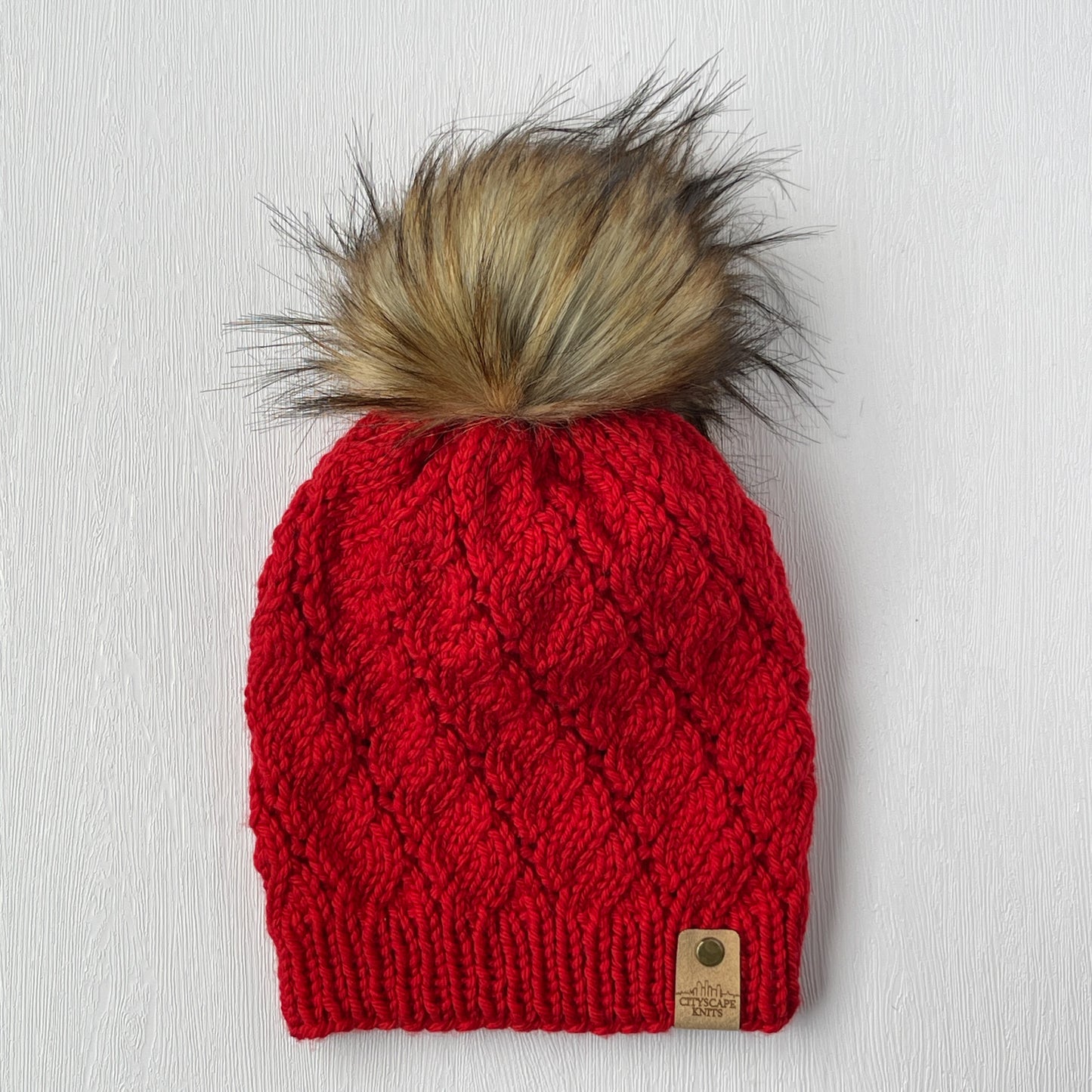 Merino Wool JR Beanie-Red (Wholesale)