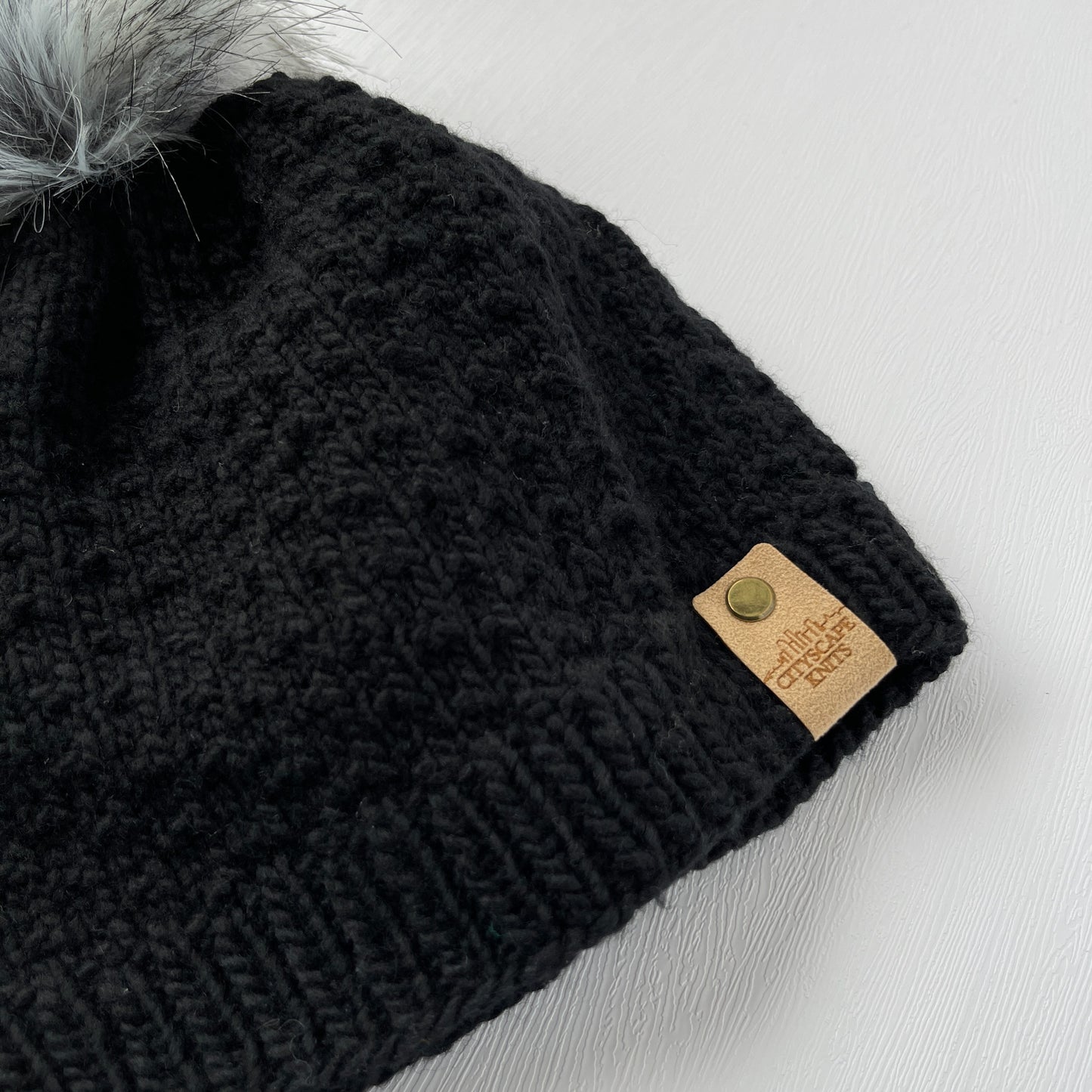 Light Merino Wool Beanie-Black (Wholesale)