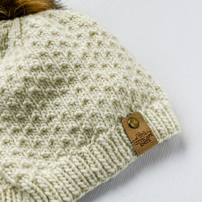 Lightweight Merino Wool Beanie-Natural