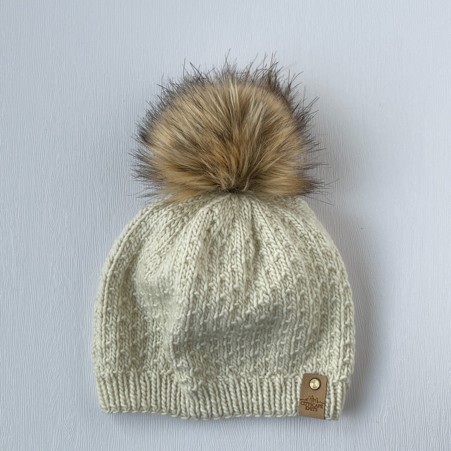 Light Merino Wool Beanie-Natural (Wholesale)