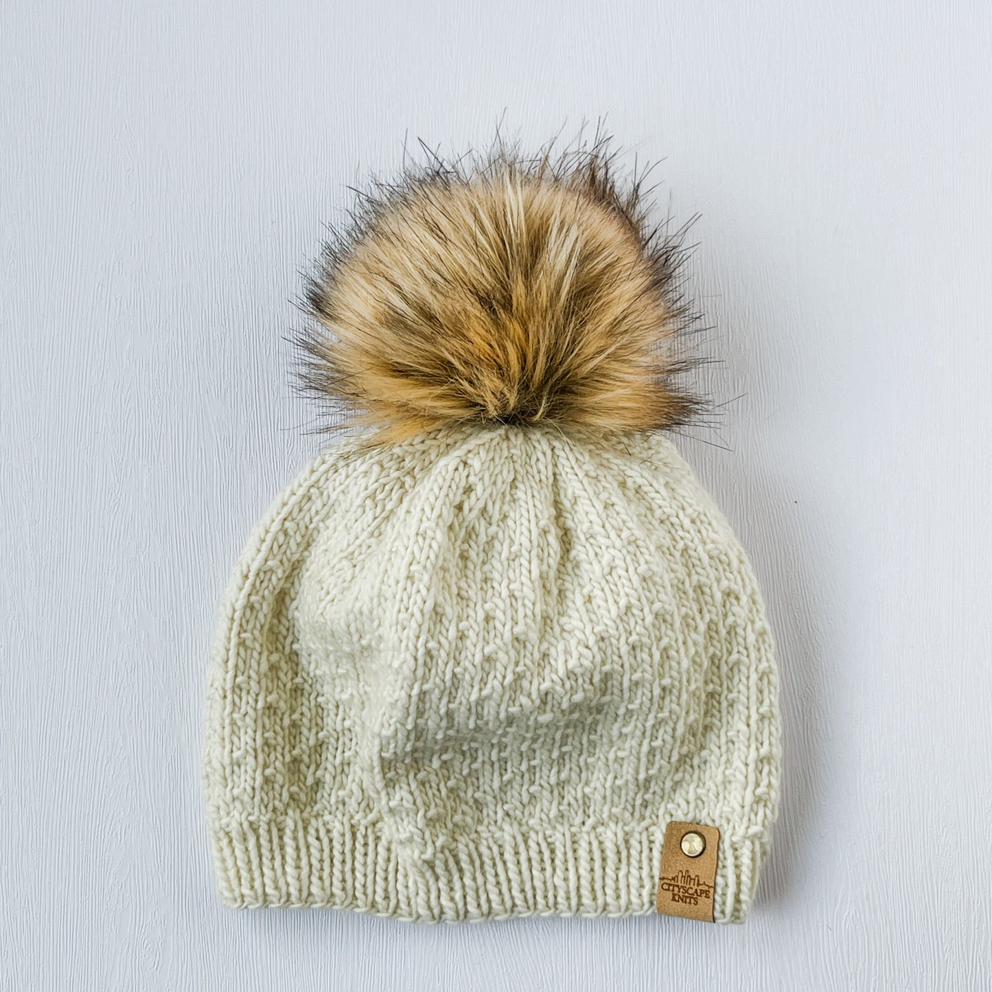 Lightweight Merino Wool Beanie-Natural