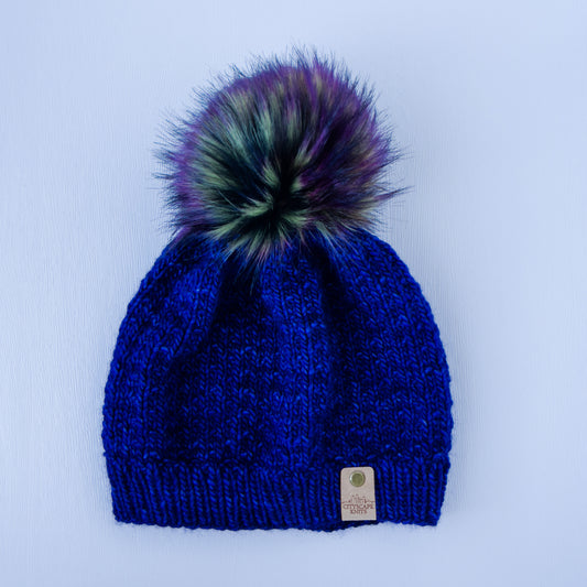 Lightweight Merino Wool Beanie-Purple