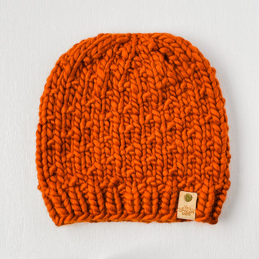 Heavyweight Peruvian Wool Beanie-Cinnamon