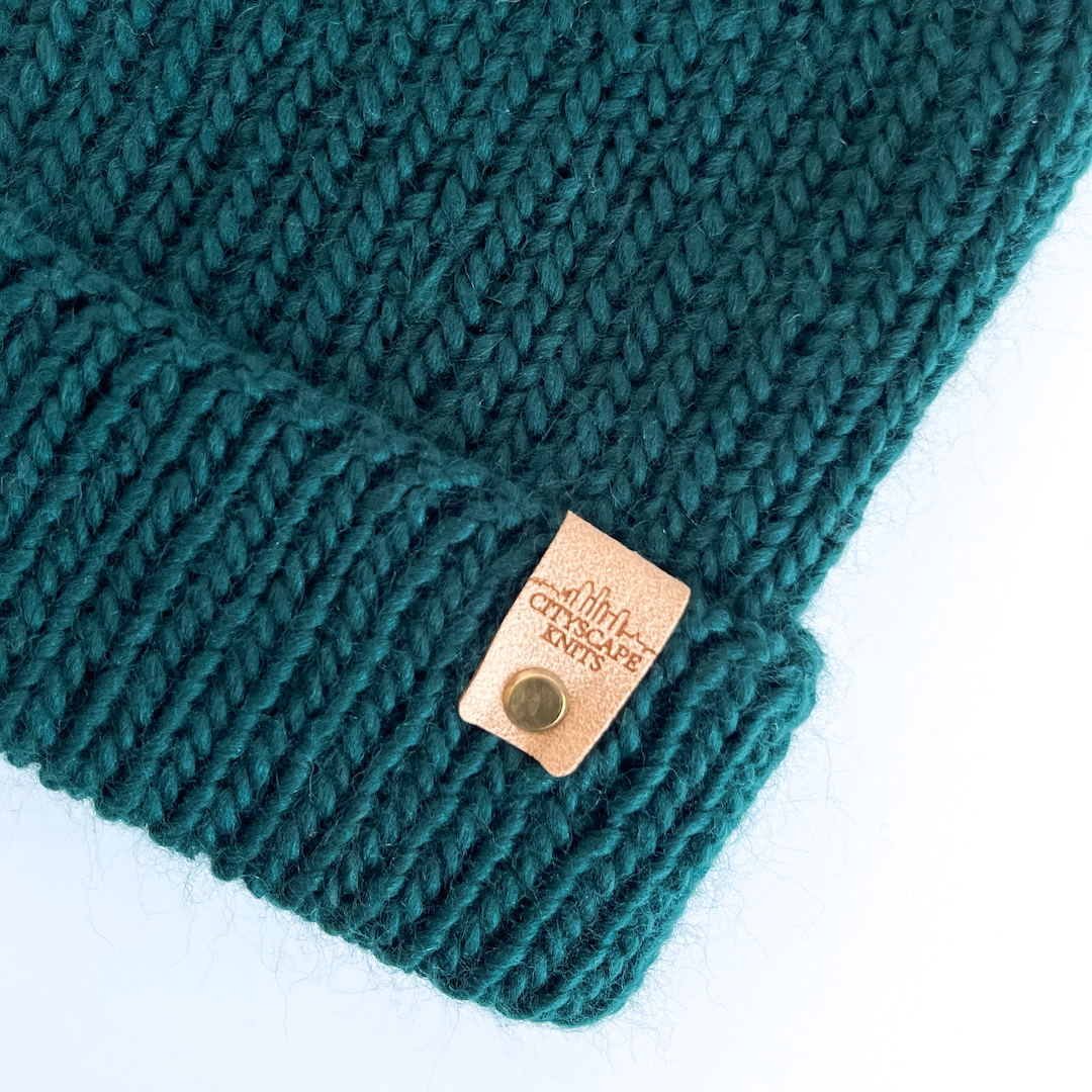 Peruvian Wool Hipster Beanie-Forest Green (Wholesale)