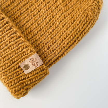 Peruvian Wool Hipster Beanie-Ochre (Wholesale)