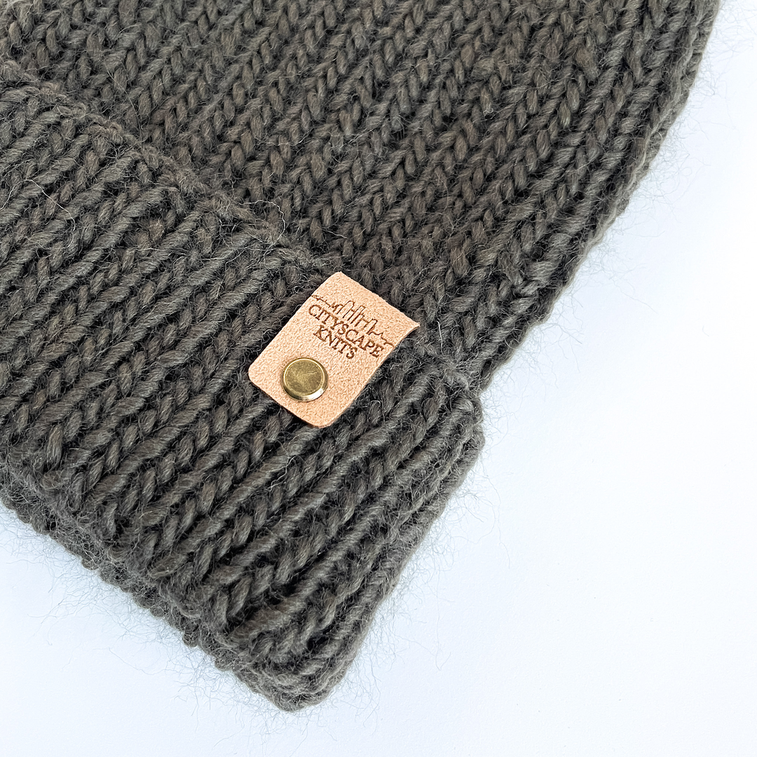 Peruvian Wool Hipster Beanie-Olive (Wholesale)