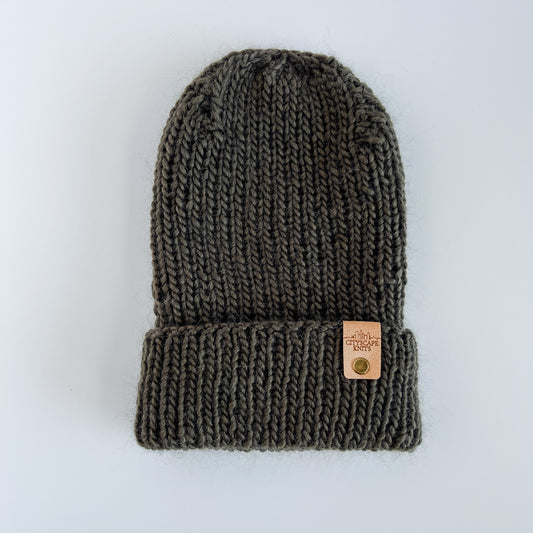 Peruvian Wool Hipster Beanie-Olive