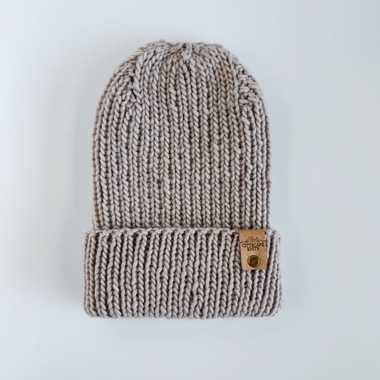 Peruvian Wool Hipster Beanie-Pearl Grey